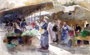 Laura Muntz Lyall - Рынок, Moret sur Loing