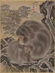 Kawanabe Kyōsai - Обезьяны